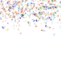 Colorful confetti on a transparent background. Event and party celebration elements. png