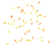 coloré confettis sur une transparent Contexte. un événement et fête fête éléments. png