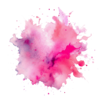 AI generated An isolated pink ink stain on a transparent background png