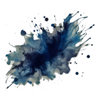 AI generated A dark blue ink stain isolated on a white background png