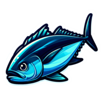 AI generated A vibrant, water-splattered fish tattoo or sticker png