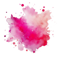 AI generated An isolated pink ink stain on a clear backdrop png