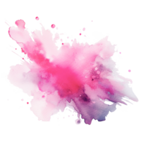 AI generated A pink ink stain isolated on a transparent background png