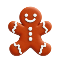 AI generated A beautiful gingerbread isolated on a transparent background png