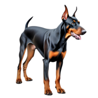 ai gegenereerd kleur potlood schetsen van een doberman pinscher. ai-gegenereerd. png