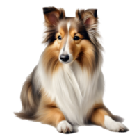 ai gerado cor lápis esboço do uma Shetland cão de guarda. gerado por ai. png