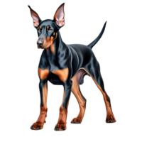 AI generated Color pencil sketch of a Doberman Pinscher. Ai-generated. png