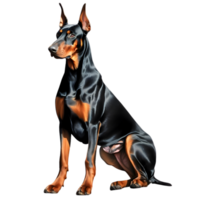 AI generated Color pencil sketch of a Doberman Pinscher. Ai-generated. png