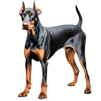 ai generato colore matita schizzo di un' doberman pinscher. ai-generato. png