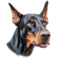 AI generated Color pencil sketch of a Doberman Pinscher. Ai-generated. png