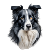 AI generated Color pencil sketch of a Border Collie. Ai-generated. png