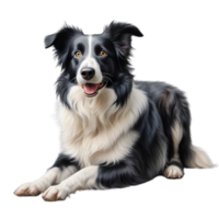 ai generato colore matita schizzo di un' confine collie. ai-generato. png