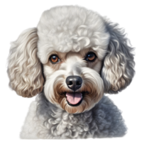 AI generated Color pencil sketch of a Poodle. Ai-generated. png