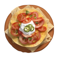 AI generated Close-up image of Tostadas food clipart. Ai-Generated. png