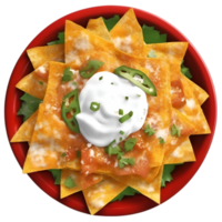 AI generated Close-up image of Chilaquiles food clipart. Ai-Generated. png