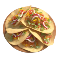 ai generiert Nahansicht Bild von tostadas Essen Clip Art. KI-generiert. png