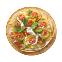 AI generated Close-up image of Tostadas food clipart. Ai-Generated. png