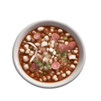 AI generated Close-up image of Pozole food clipart. Ai-Generated. png