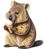 ai gerado uma fechar-se imagem do uma quokka. gerado por ai. png