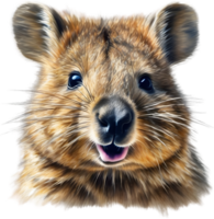 ai genererad en närbild bild av en quokka. ai-genererad. png