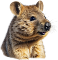 ai genererad en närbild bild av en quokka. ai-genererad. png