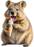 ai gerado uma fechar-se imagem do uma quokka. gerado por ai. png