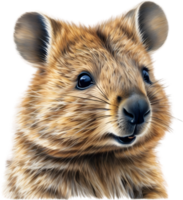 ai generiert ein Nahansicht Bild von ein quokka. KI-generiert. png