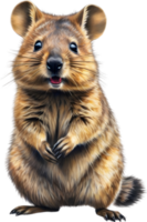 ai gegenereerd een detailopname beeld van een quokka. ai-gegenereerd. png