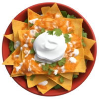 AI generated Close-up image of Chilaquiles food clipart. Ai-Generated. png