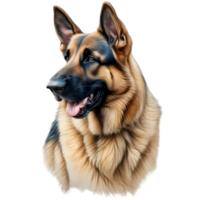 AI generated Color pencil sketch of a German Shepherd. Ai-generated. png