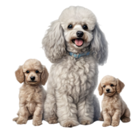 AI generated Color pencil sketch of a Poodle. Ai-generated. png