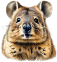 ai generiert ein Nahansicht Bild von ein quokka. KI-generiert. png