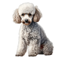 AI generated Color pencil sketch of a Poodle. Ai-generated. png