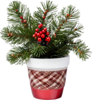 AI generated An image of pine cones and holly branches. Ai-generated. png