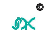 Letter JMX Monogram Logo Design vector