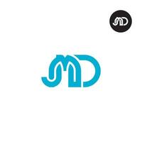 letra jmd monograma logo diseño vector