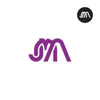 Letter JMA Monogram Logo Design vector