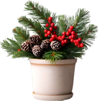 AI generated An image of pine cones and holly branches. Ai-generated. png