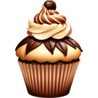 ai generiert Süss Cupcake Schokolade. ai generativ png
