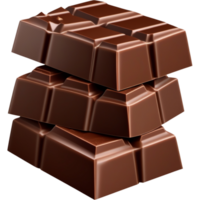 AI generated Pile of Chocolate Chunks. AI Generative png