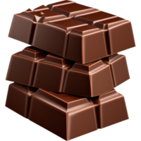 ai generado pila de chocolate trozos ai generativo png