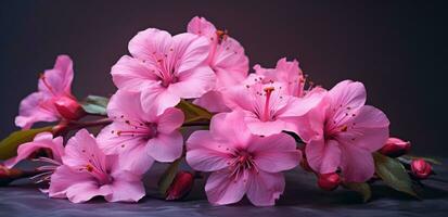 ai generado hermosa rosado flores en el verano a hacer un día especial foto