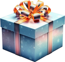 ai generado Navidad regalo caja png