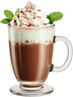 ai gegenereerd Kerstmis heet chocola koffie wit chocola cafe room png