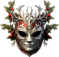 AI generated Creative Dance Red And Black Mask png