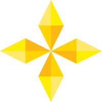 4 coins Jaune étoile png