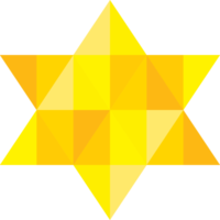 6 corners yellow star png