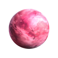 ai genererad rosa planet på transparent bakgrund. ai genererad png