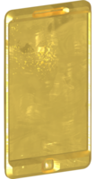 Golden phone illustration png