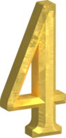 d'oro numero illustrazione png